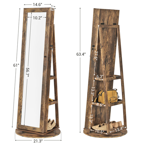 Ebern Designs Quakertown 21.3'' Wide Freestanding Jewelry Armoire with